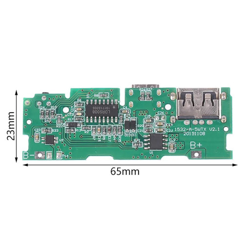 Модуль PowerBank на платі 1 USB/ Type-C 5В 2А