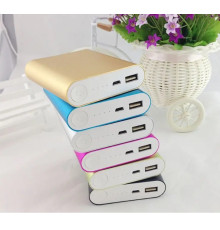 Power bank 4 акумулятора 18650 USB+Type C 2А (без акумуляторів) Синій