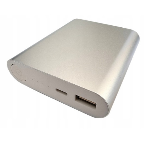 Power bank 4 акумулятора 18650 USB+Type C 2А (без акумуляторів) Срібний