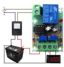 Плата керування заряджанням акумулятора 12V XH-M601