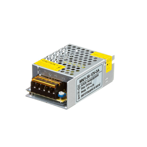 Блок живлення 12V 3A (36W) MTK electro для монтажу