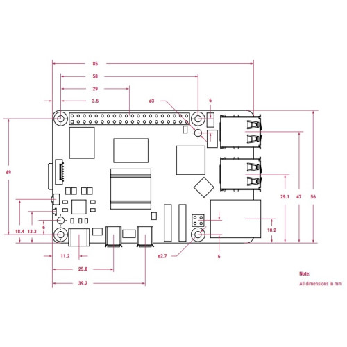 Мікрокомп'ютер Raspberry Pi 5 Board 2GB