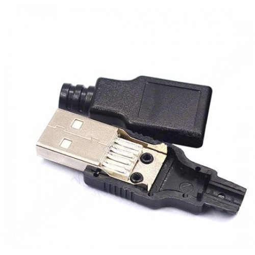 Штекер (вилка) USB тип A на кабель у корпусі, модель 103