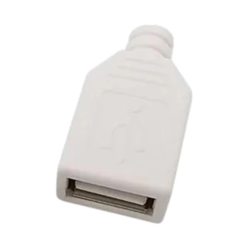 Роз'єм USB Type-A на кабель у корпусі білий (тип1)